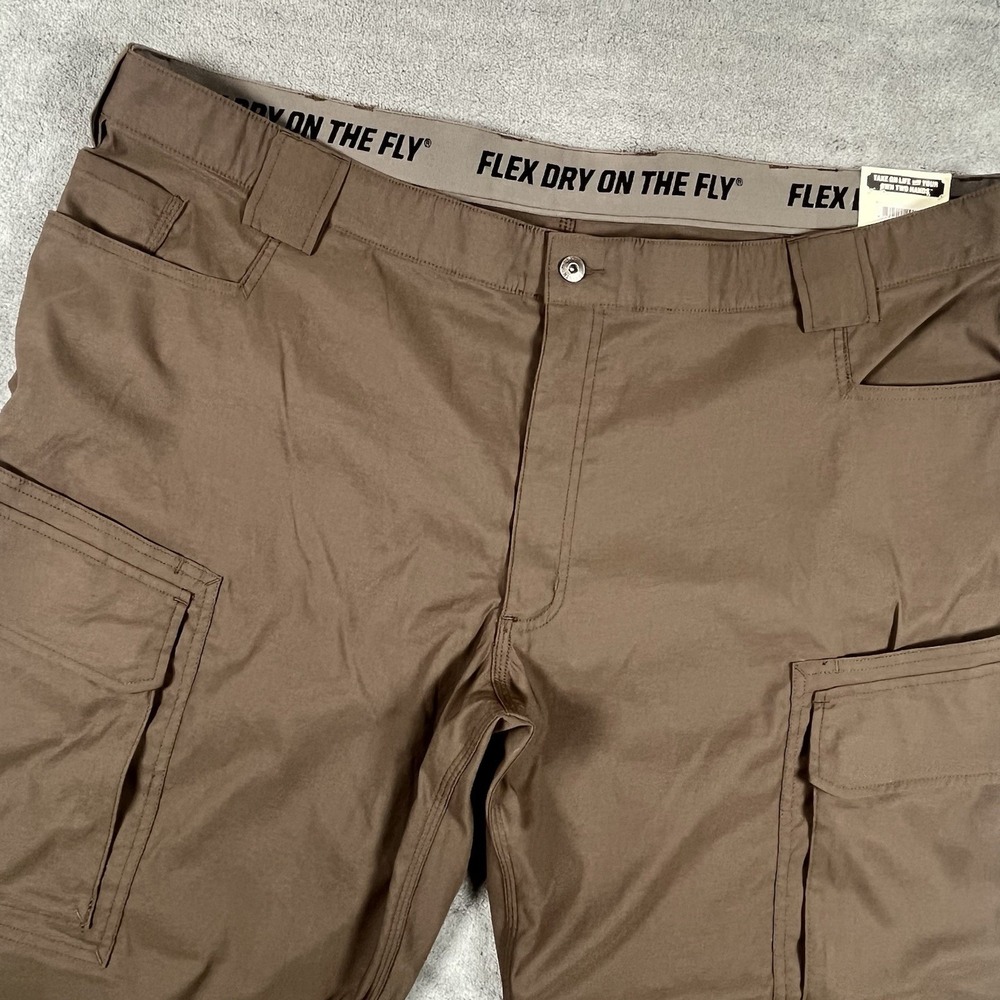 Duluth Trading Pant Mens 48x30 Flex Dry On The Fly Relaxed Fit Cargo Brown 46201